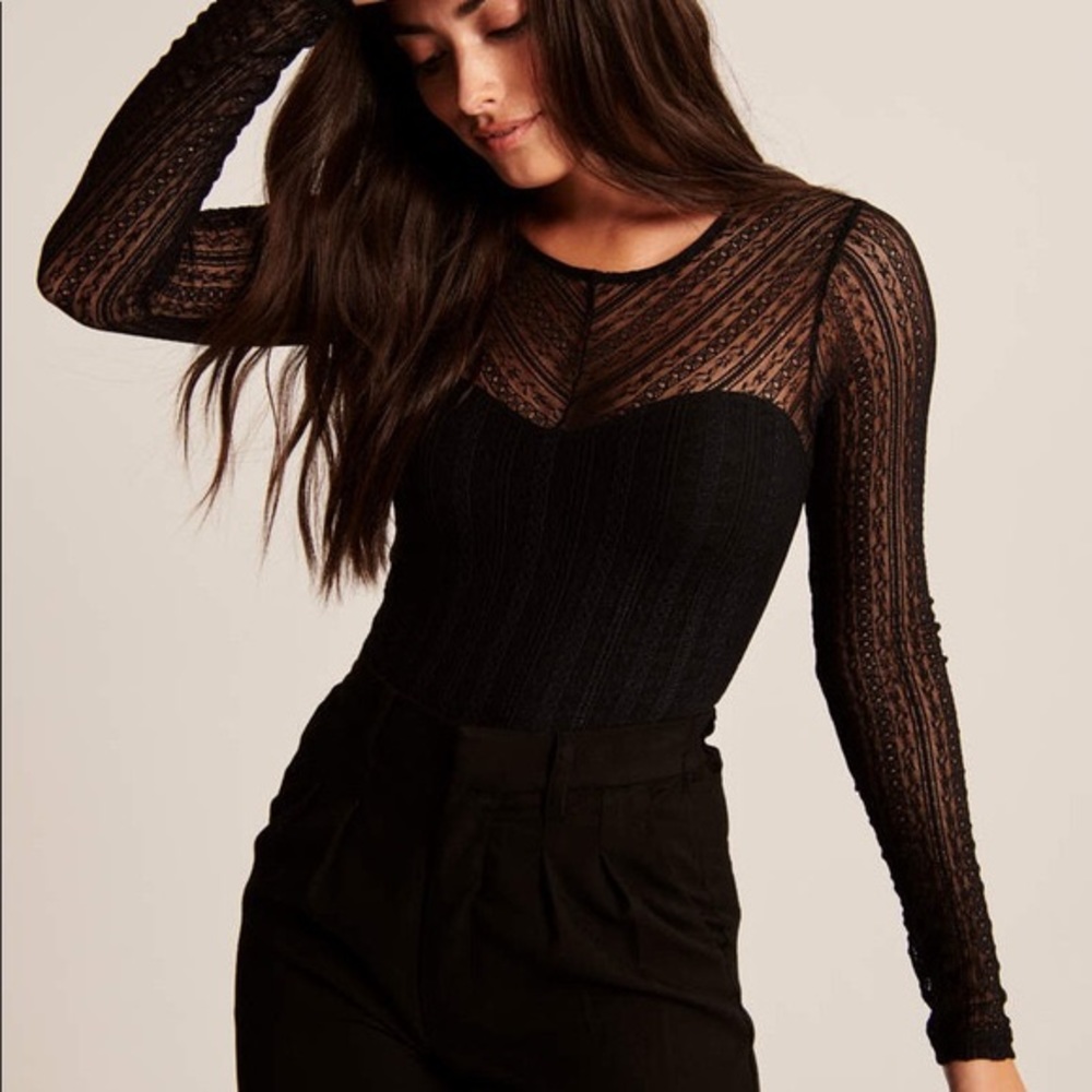 Abercrombie Black Lace Bodysuit